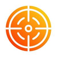 target icon solid gradient red style military illustration vector army element and symbol perfect.