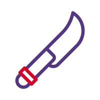 knife icon duocolor red purple style military illustration vector army element and symbol perfect.