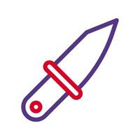 knife icon duocolor red purple style military illustration vector army element and symbol perfect.