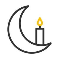 candle icon duocolor grey yellow style ramadan illustration vector element and symbol perfect.