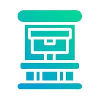 backpack icon solid gradient green blue style military illustration vector army element and symbol perfect.
