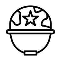 helmet icon outline style military illustration vector army element and symbol perfect.