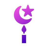 candle icon solid gradient pink style ramadan illustration vector element and symbol perfect.