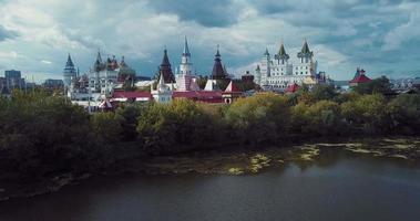 russo tradicional arquitetura, kremlin dentro izmailovo, Moscou video