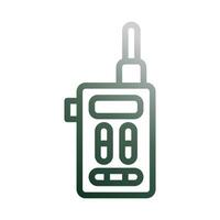 walkie talkie icon gradient green white style military illustration vector army element and symbol perfect.