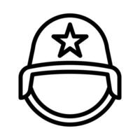 helmet icon outline style military illustration vector army element and symbol perfect.