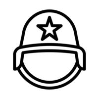 helmet icon outline style military illustration vector army element and symbol perfect.