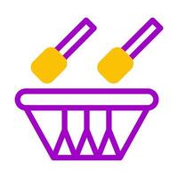 Bedug tambor icono duotono púrpura amarillo estilo Ramadán ilustración vector elemento y símbolo Perfecto.