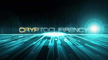 Crypoto Currency abstract technology ciematic title background video