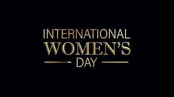 Loop International Women's Day Gold Text shine light video