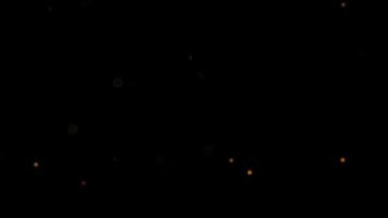 Loop glow flickering orange bokeh particles animation video