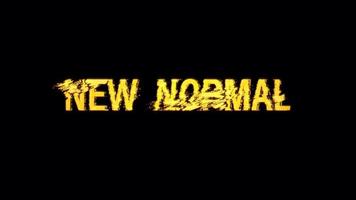 New Normal glitch text effect cimematic title animation video