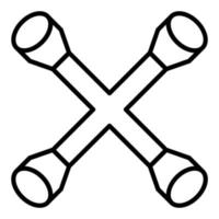 Cross Wrench Icon Style vector