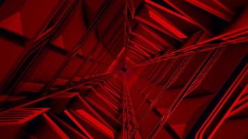 Abstract red hi tech tunnel rotatio animation backgriound video