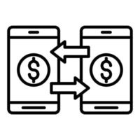 Send Money Mobile Icon Style vector