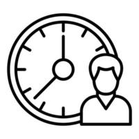 Working Hours Icon Style vector
