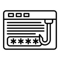 Password Phishing Icon Style vector