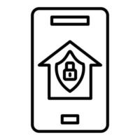 Home Security App Icon Style vector