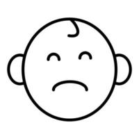 triste bebé icono estilo vector