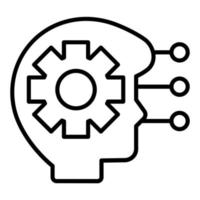 Critical Thinking Icon Style vector