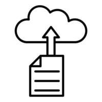 Upload File on Cloud Icon Style vector