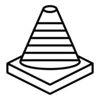 Traffic Cone Icon Style vector