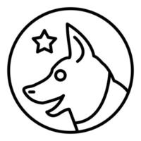 canino unidad icono estilo vector