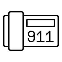 911 icono estilo vector