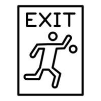 Emergency Exit Icon Style vector