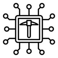 CPU Mining Icon Style vector