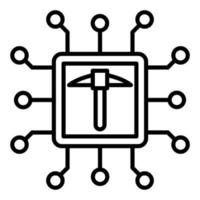 CPU Mining Icon Style vector