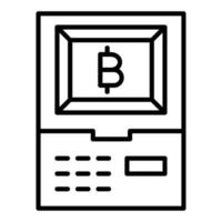 Cryptocurrency ATM Icon Style vector