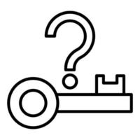 Lost Key Icon Style vector