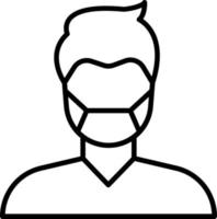 Face Mask Icon Style vector