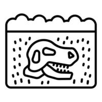 Fossils Icon Style vector