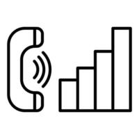 Call Analytics Icon Style vector