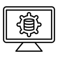 Data Management Platform Icon Style vector