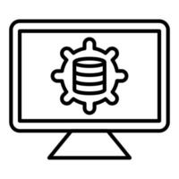 Data Management Platform Icon Style vector