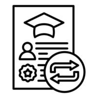 Course Transfer Icon Style vector