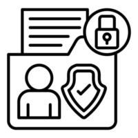 Sensitive Personal Data Icon Style vector