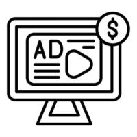 Ad Revenue Icon Style vector