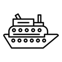 estilo de icono de crucero vector