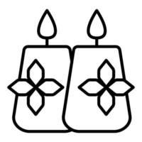 Spa Candle Icon Style vector