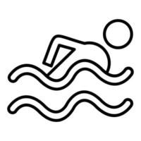 estilo de icono de piscina vector