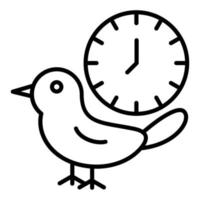 Early Bird Icon Style vector