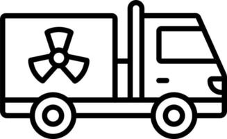nuclear camión icono estilo vector