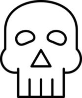 estilo de icono de calavera vector