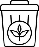 planta basura icono estilo vector