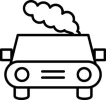 coche contaminación icono estilo vector