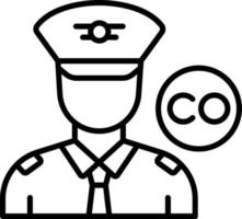 Male Co Pilot Icon Style vector